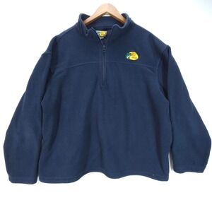 Bass Pro Shops Quarter Zip Fleece Mens XL Navy Blue Streetwear Pullover